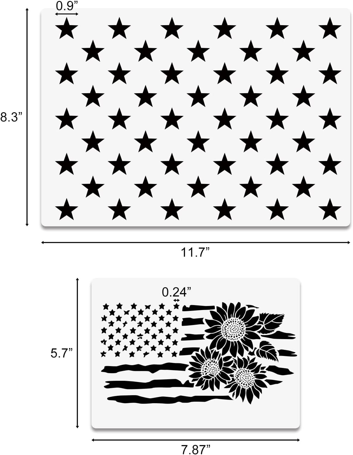 Chemical Etching American Flag Stencils Star Stencils