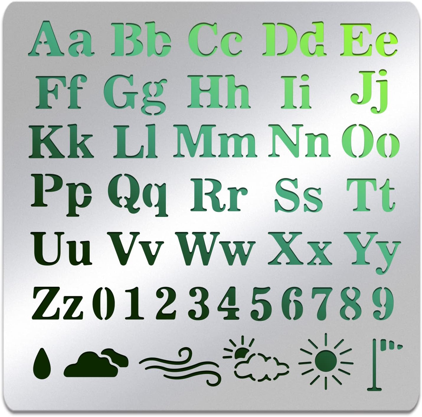 Custom Metal Letters Stencils, Gothic A to Z Alphabet Number Stencil Template