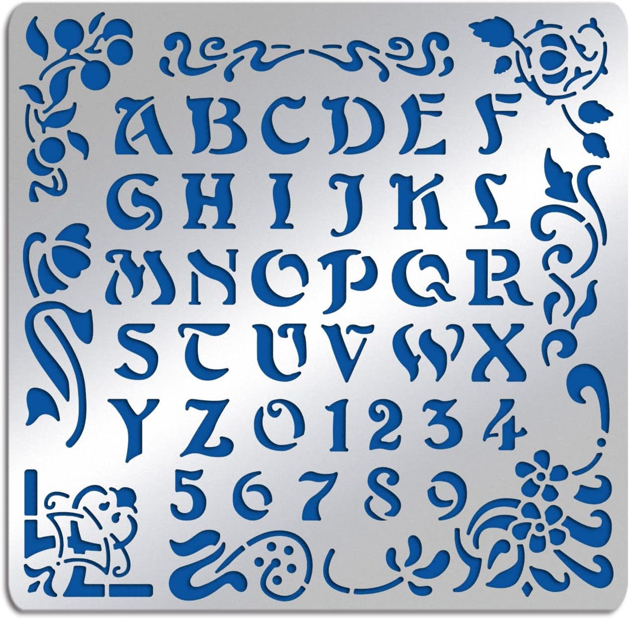 Custom Metal Letters Stencils, Gothic A to Z Alphabet Number Stencil Template