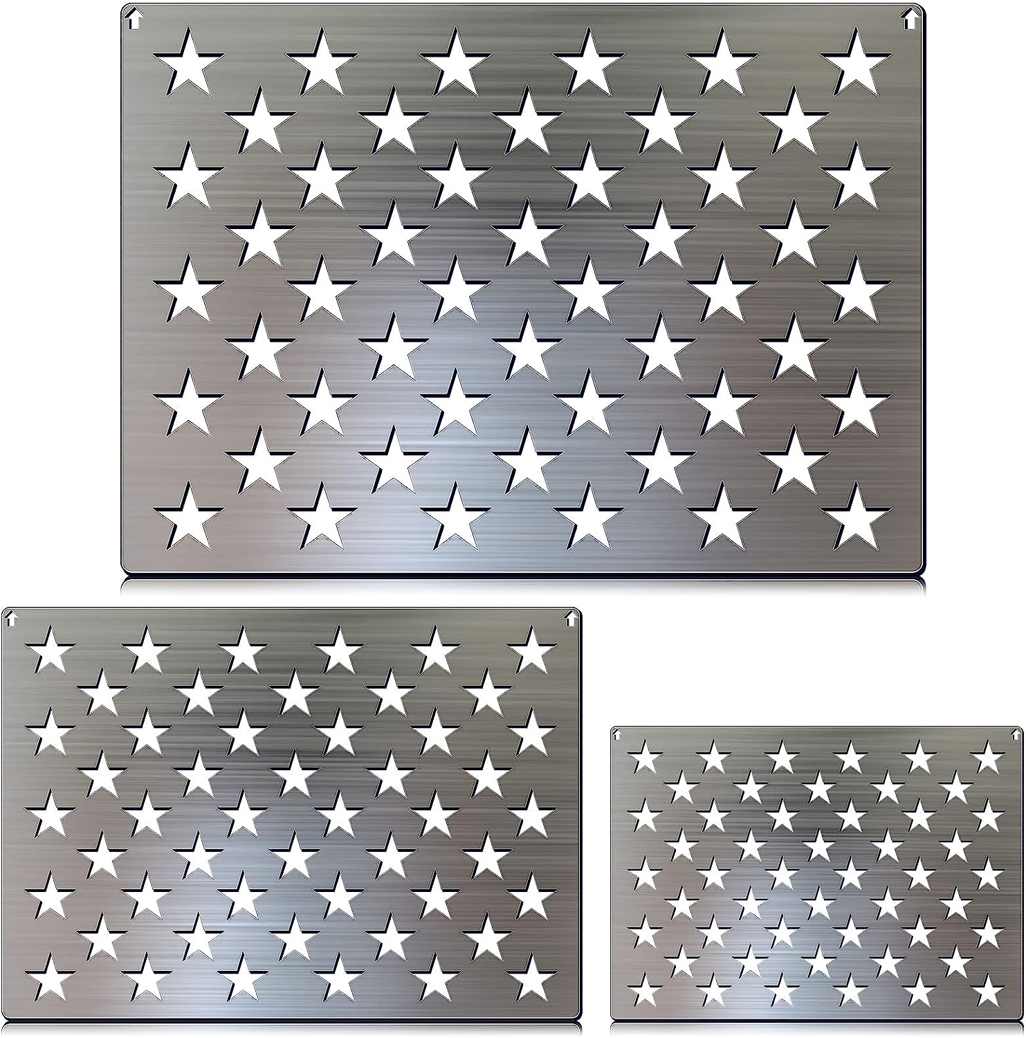 Stencil Steel 50 Star American Flag Stencil Template for Labor Day Independence Day Wood Wall Art Craft