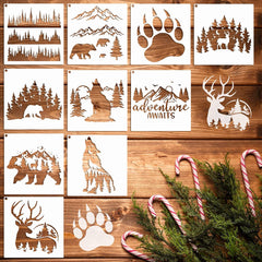 Custom metal stencils for wood burning Reusable Patterns Moon Claw Stencils for Painting
